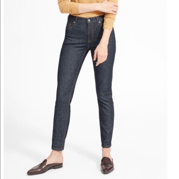 NWT Everlane Skinny Jeans 25 – Mid Rise Ankle Crop Dark Wash Stretch Denim Class - Picture 1 of 12